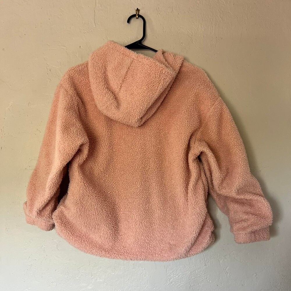 Nike Girls' Pink Sherpa hoodie - Picture 3 of 4